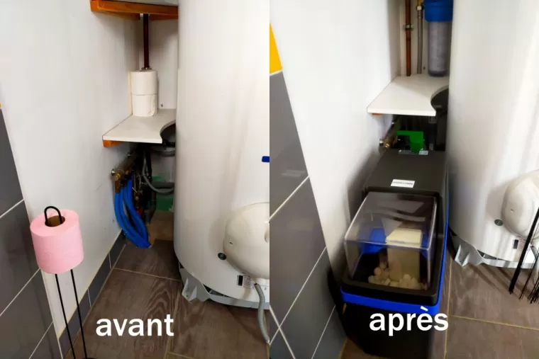 installation d'un adoucisseur d'eau sans électricité à La Rochelle, Saint-Jean-d'Angély, Flexi Brico